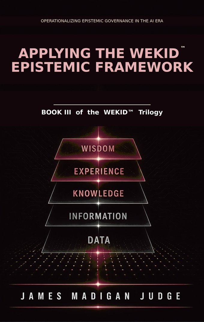 Applying the WEKID Epistemic Framework — Book III of the WEKID Trilogy