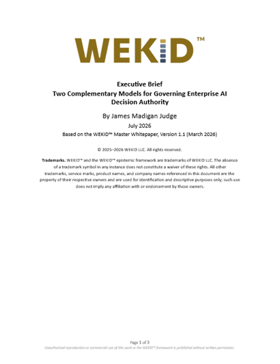 The WEKID™ Framework: Two Complementary Models
